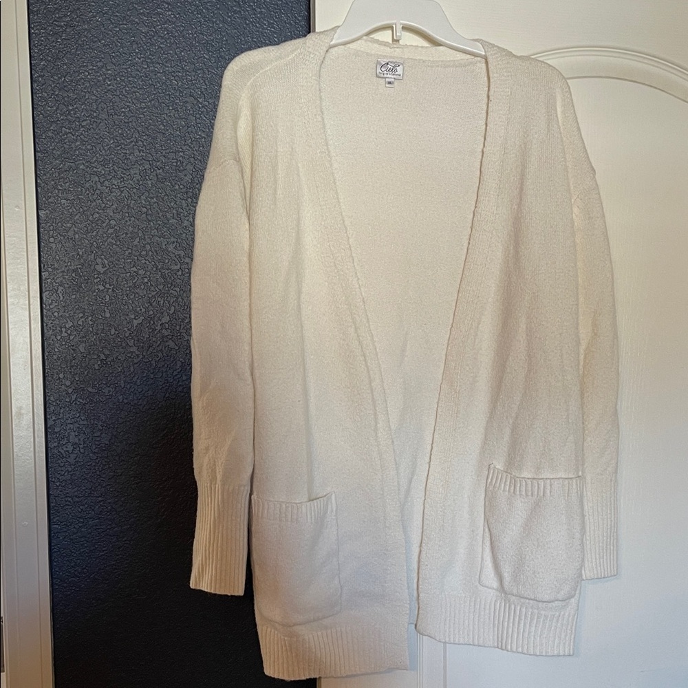 Cielo Ivory Open-Front Cardigan